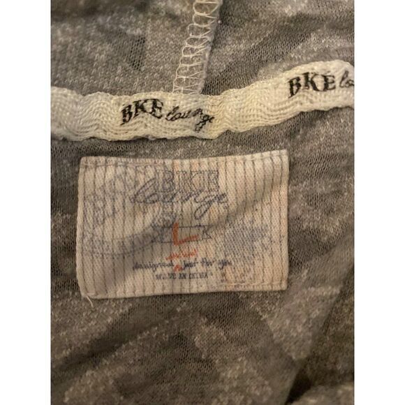 BKE Lounge women’s Aztec patterned hooded pullover cotton long sleeve sweater L - Picture 8 of 9